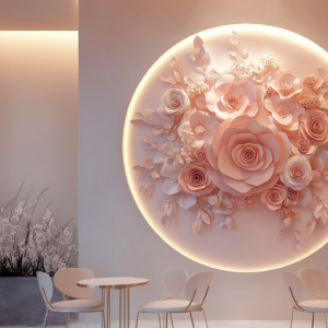 Large Flower Background for Café