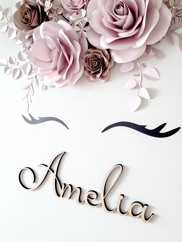 Custom 3D Paper Flower Wall Unicorn for baby girl room - Image 7