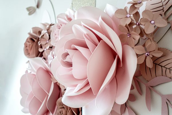 Custom 3D Paper Flower Wall Unicorn for baby girl room - Image 8