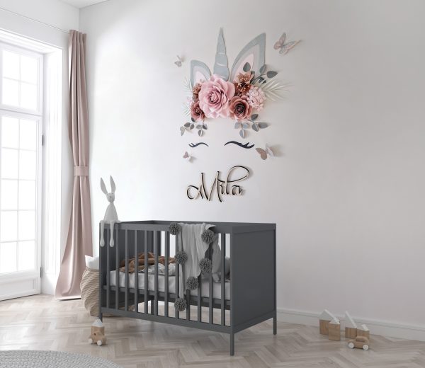 Large Paper Flowers Wall Unicorn Decor - Image 2