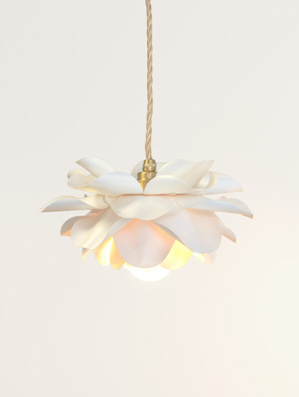 Paper flower pendant light