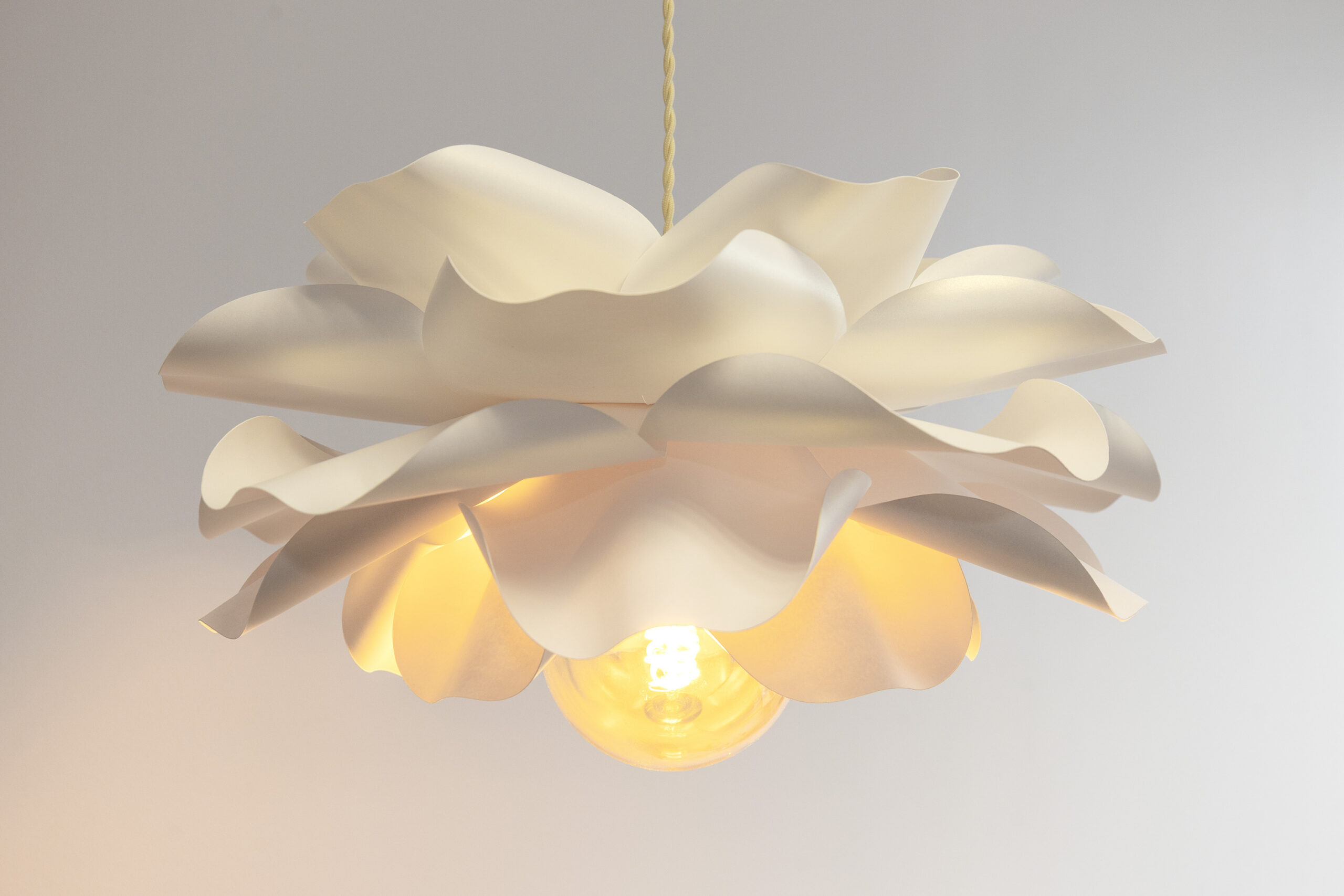 Large flower pendant light