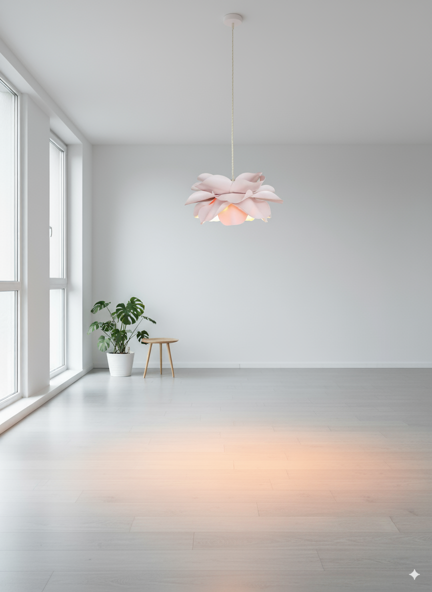 Decorative Paper Flower Pendant Lamp – Girl Nursery Ceiling Light, Floral Night Light, Handmade Flower Lampshade. - Image 5