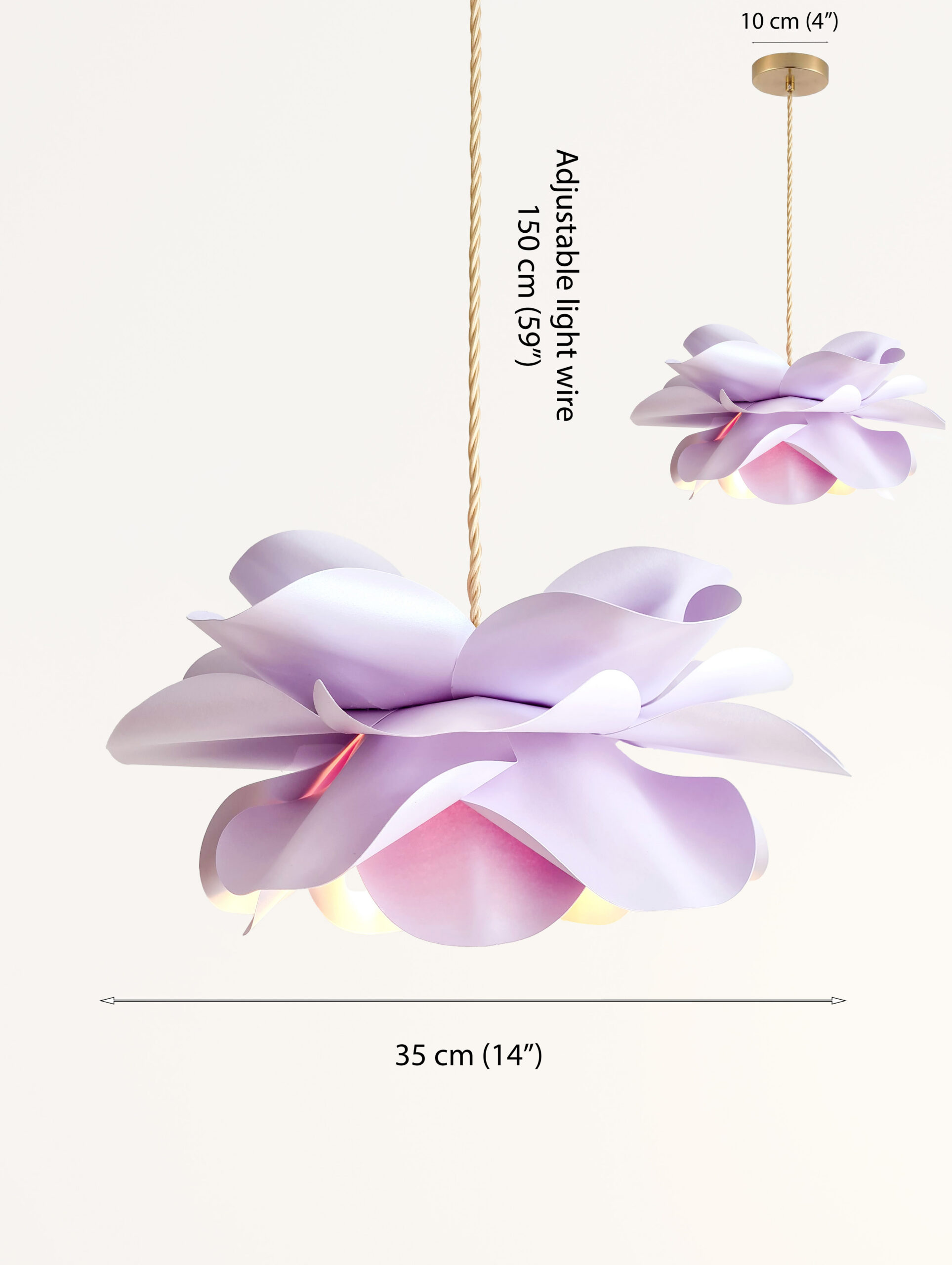 Fairy Rose night light Paper Flower Pendant Lamp
